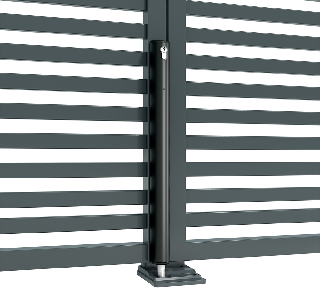 Gemotoriseerde grondgrendel met voeding - Zwart - Locinox