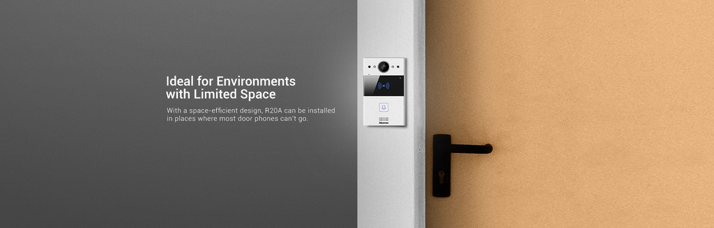 Akuvox R20A-2draads Intercom, incl. opbouw set I zilver 