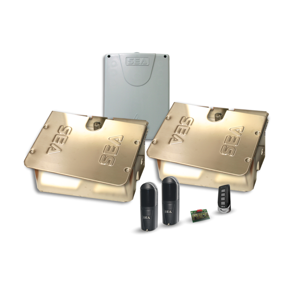 KIT Compact 1500 AC - 110° - Met inox ondergrondse kasten en Gate 2DG sturing