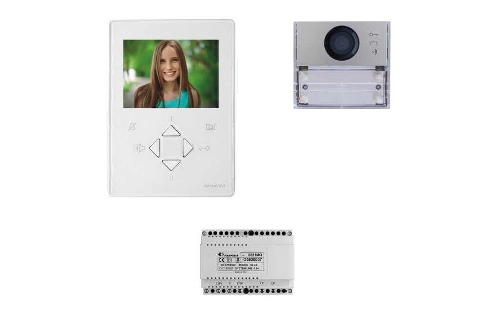 KIT VIDEO-BLANC-MAINS-LIBRE-COULEUR-ZHEROS-ALBA-DUO