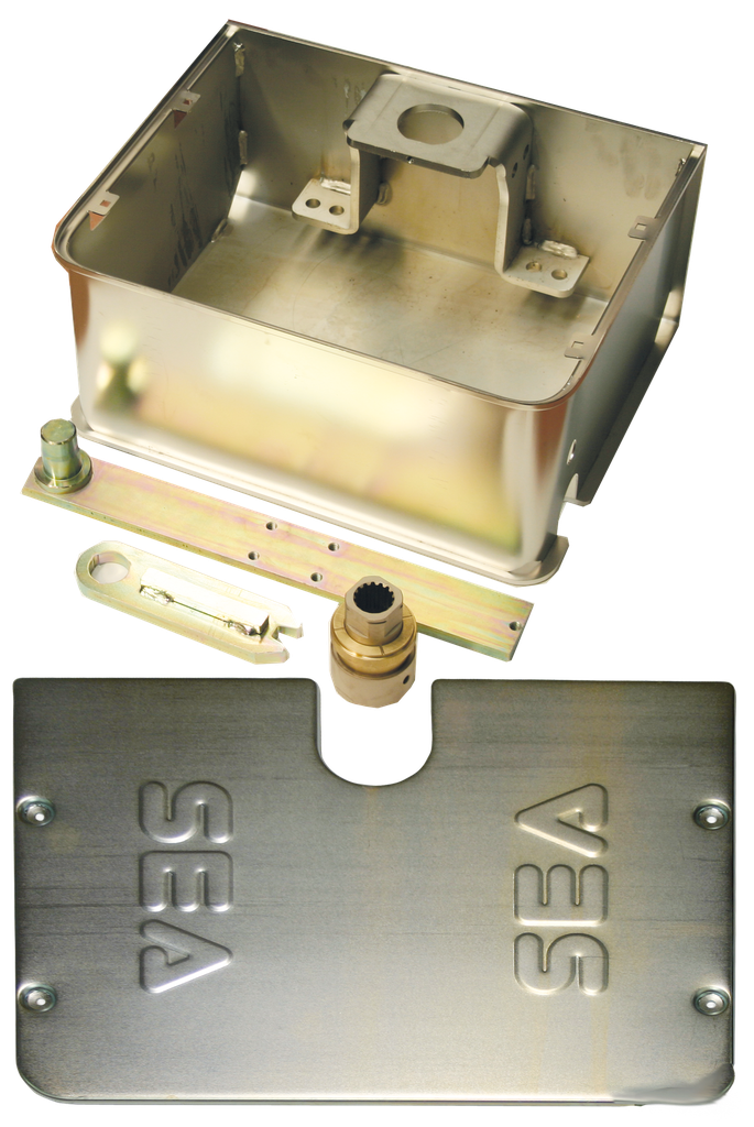 BOXCI TRAGEKASTEN AUS EDELSTAHL COMP.400/800 + 24V