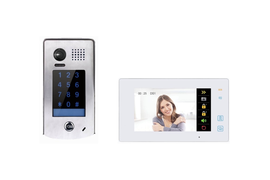KIT VIDEO WITH KEYPAD, MEMORY AND WIFI-WHITE-HANDS FREE-COLO