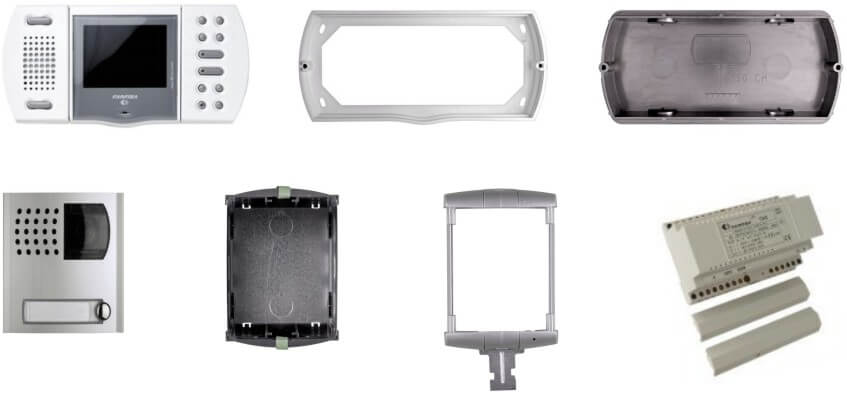 KIT VIDEO-WIT-HANDENVRIJ-KLEUR-ECHOS-PROFILO-RED. ELO I Farfisa 