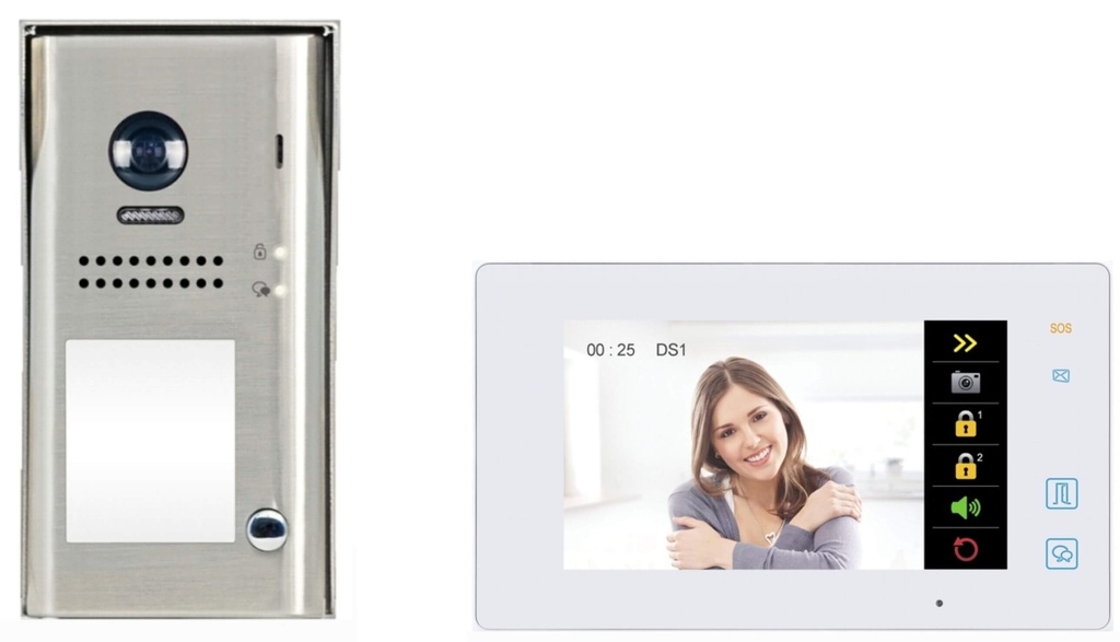 KIT VIDEO WITH MEMORY AND WIFI-WHITE-HANDS FREE-COLOR-SEE EA