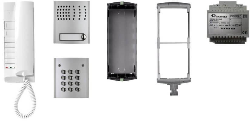 KIT DOORPHONE WITH KEYPAD-EXHITO-PROFILO-RED. ELO