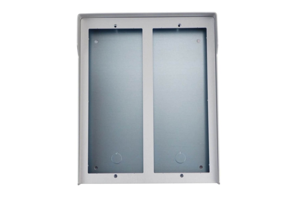 BOÎTIER EN SAILLIE AVEC VISIERE ANTI-PLUIE POUR 2 X 3 M-ALBA