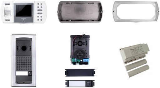 [KIT9161AGCW] KIT VIDEO-WHITE-HANDS FREE-COLOR-ECHOS-AGORÀ-RED. ELO