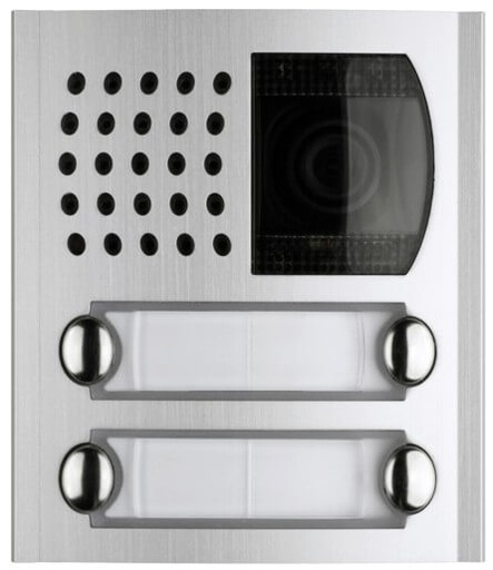 [PL424P] FRONTPLAAT ZW/W CAMERA-VERSTERKER-2 X 2 KN-PROFILO-CONV. ELO