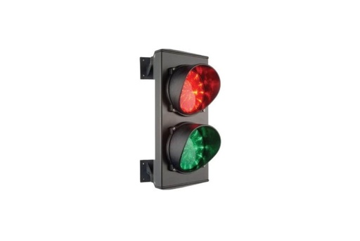 [AU02096] ROOD/GROEN VERKEERSLICHT MET LED-Ø 124 MM-24 VAC-DC