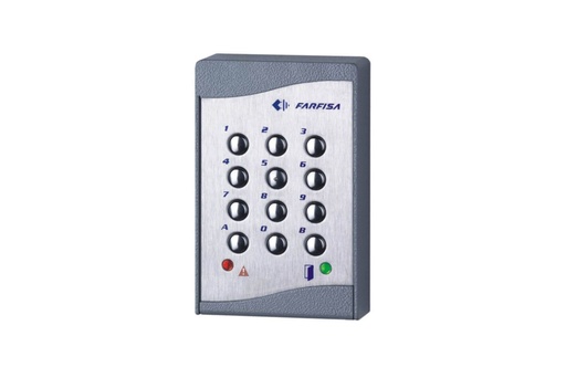 [FC42] METALEN OPBOUWBEHUIZING MET CODEKLAVIER-12 CODES-2 RELAIS