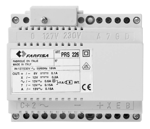[PRS226] TRAFO-18VA-8 VDC-13 VAC-CONV. ALO