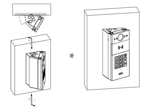 [R20K/R20B-ROTATE-BRACKET] Akuvox R20K/R20B hoekbeugel