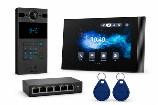 [AK-V-002] VISION ENTRY KEY | Complete IP Video-intercomkit | Codeklavier | Badge & NFC